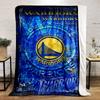Golden State Warriors Logo Blue Theme Warm Blanket, Flannel Blanket for Bedroom, Living Room, Sofa, and Nap.