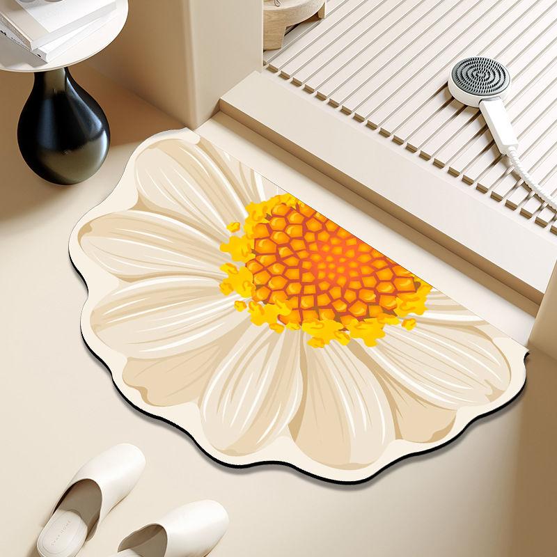 

Кремовый ветромягкий диатомитовый коврик для ванной, впитывающий влагу, грязеотталкивающий, противоскользящий, быстросохнущий коврик для пола 40X60cm 15.7X23.6in