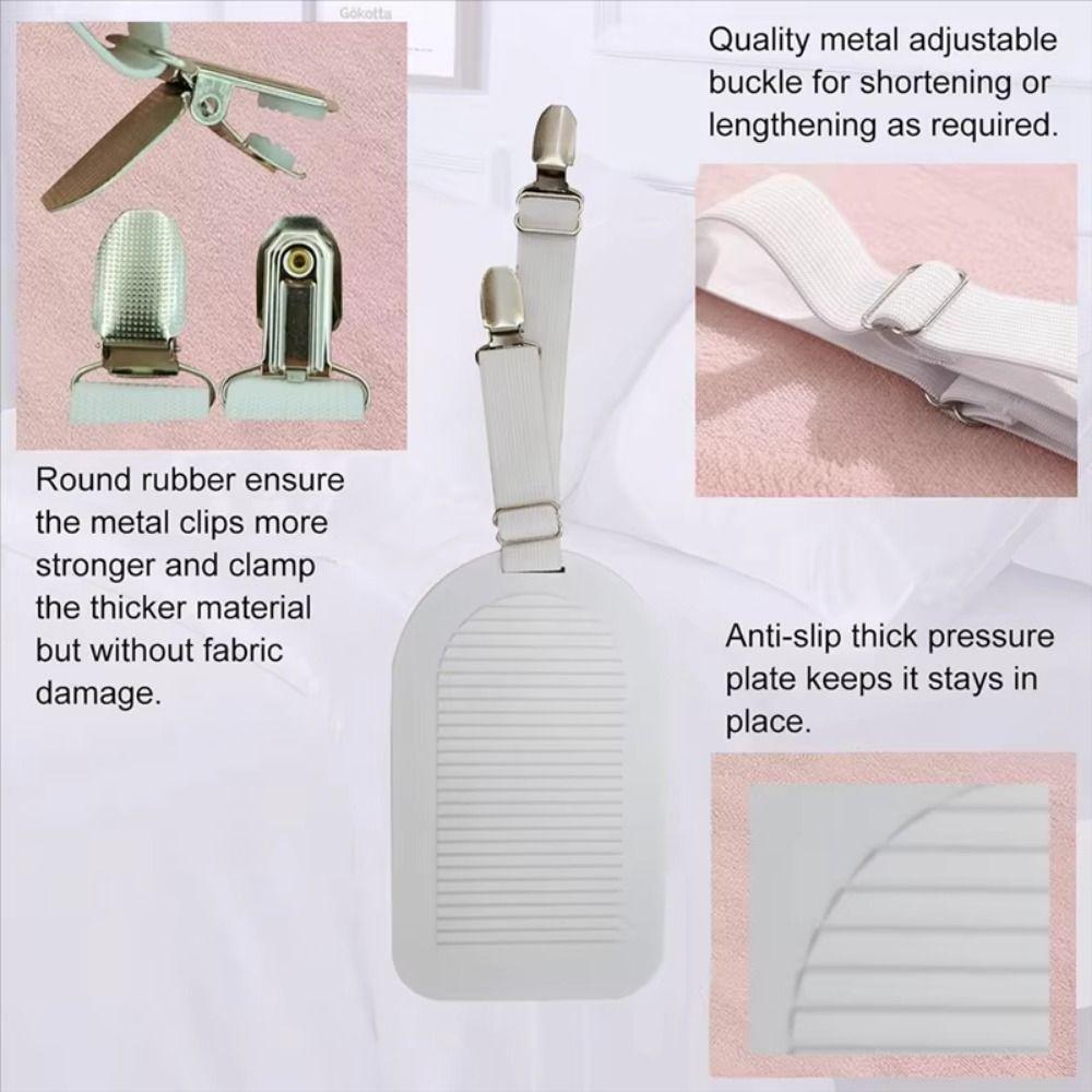 2/4Pcs Non-Slip Fastener Bed Sheet Holder Clips Adjustable Elastic Gripper Holder Living Room