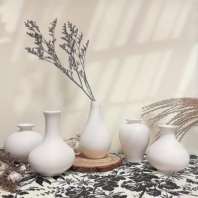 1PC Diy Dried Flower Decoration Ceramic Crafts Ceramic Vase Small Vase Blank White