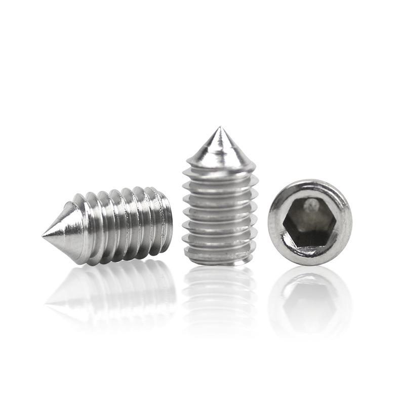 DIN914 Stainless Steel Pointed Tip Hex Headless Set Screw M2-M16