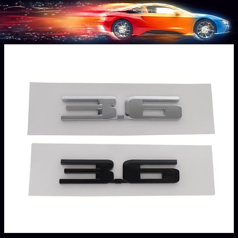3D Premium ABS 3.6 Letter Sticker Tail Bumper Badge Auto Rear Trunk Emblem Accessories Exterior Decoration