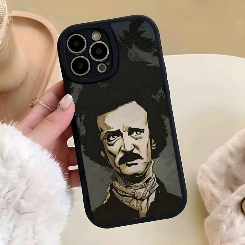 Edgar Allan Poe Phone Case For Iphone 14 Pro Max 13 12 11 Mini X Xr Xs 8 7 Puls Lambskin Silicone Cover
