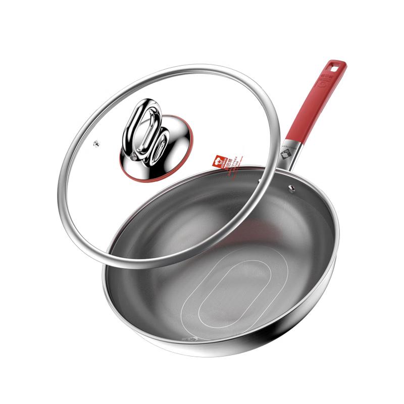 KOBACH 30cm True Titanium 0 Coating-Free 316L Stainless Steel Wok