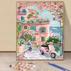 Modern 16x20 Inch Frameless Adult Paint-by-Number Kit Poppy Flower Canvas Painting Set with Brushes and Acrylic Paints