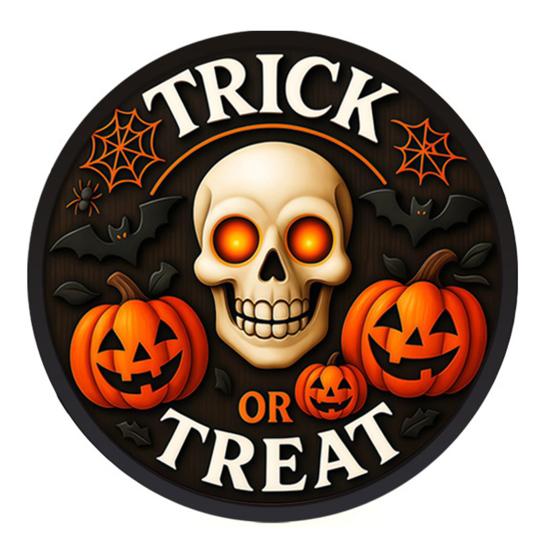 Festive Halloween Decorations LED Glowing Hanging Decor, Acrylic Window Ornament with Light, Spooky Ambiance Sign for Door Wall Haunted House,