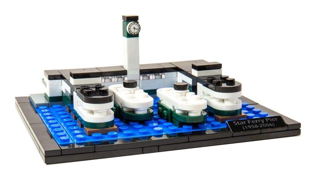 Tiny Block B02 Hong Kong Star Ferry Terminal Diorama Building Blocks, 170 Pieces