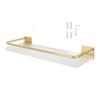 30cm Bathroom Wall Mounted Shelf Space Aluminum Acrylic Towel Rack Bathroom Storage Rack Gold