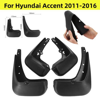 4 Pièces Garde-boue Pour Hyundai Accent 2011-2016 Bavettes Pare-éclaboussures Aile