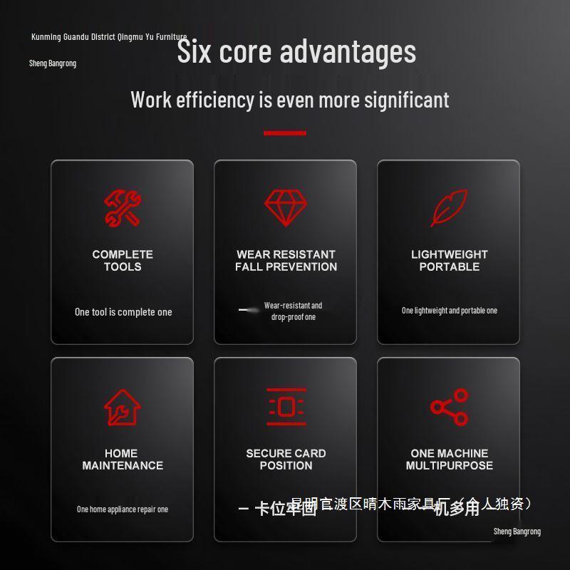 Multifunctional Household Tool Box Set with Electric Drill for Family, Car, and Electrician Repairs