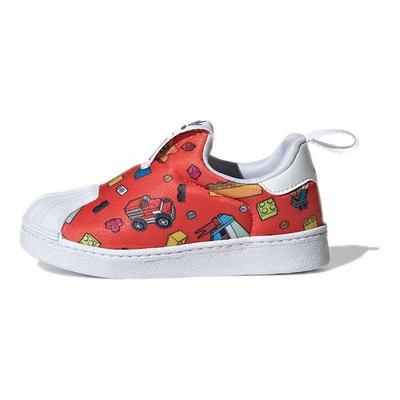 LEGO x Superstar 360 I Her Yeri Baskılı Bebek Spor Ayakkabısı Kırmızı Bulut-Beyaz GX3287