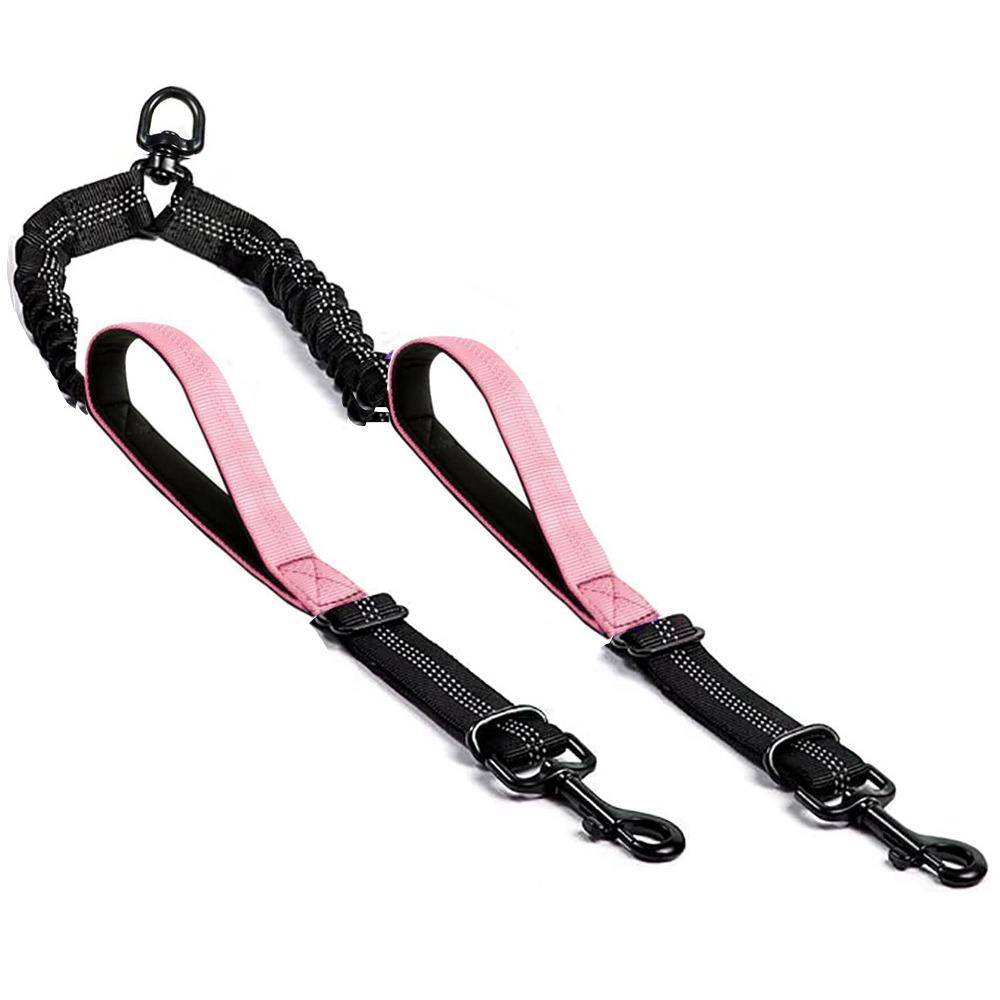 

No-Pull Design Dual Dog Leash Shock Absorbing Two Dog Lead Rope Pet Walking Rope Large Dogs