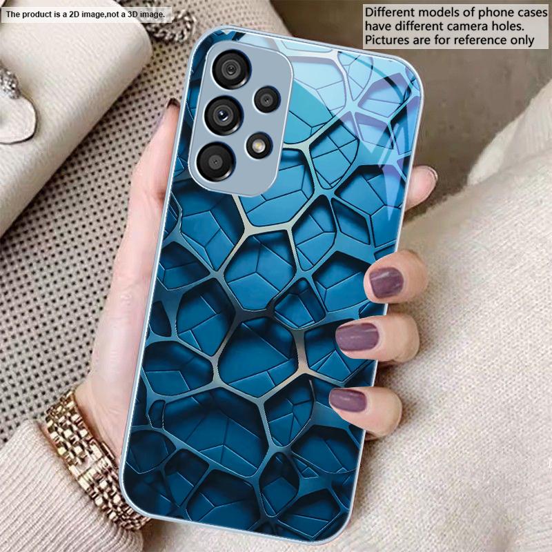 Hexagonal honeycomb core For Samsung S22 S8 S9 10 20 Ultra S21 Pro S22 Plus S23 FE S24 Ultra S25 Edge S25Ultra Glass Phone Case