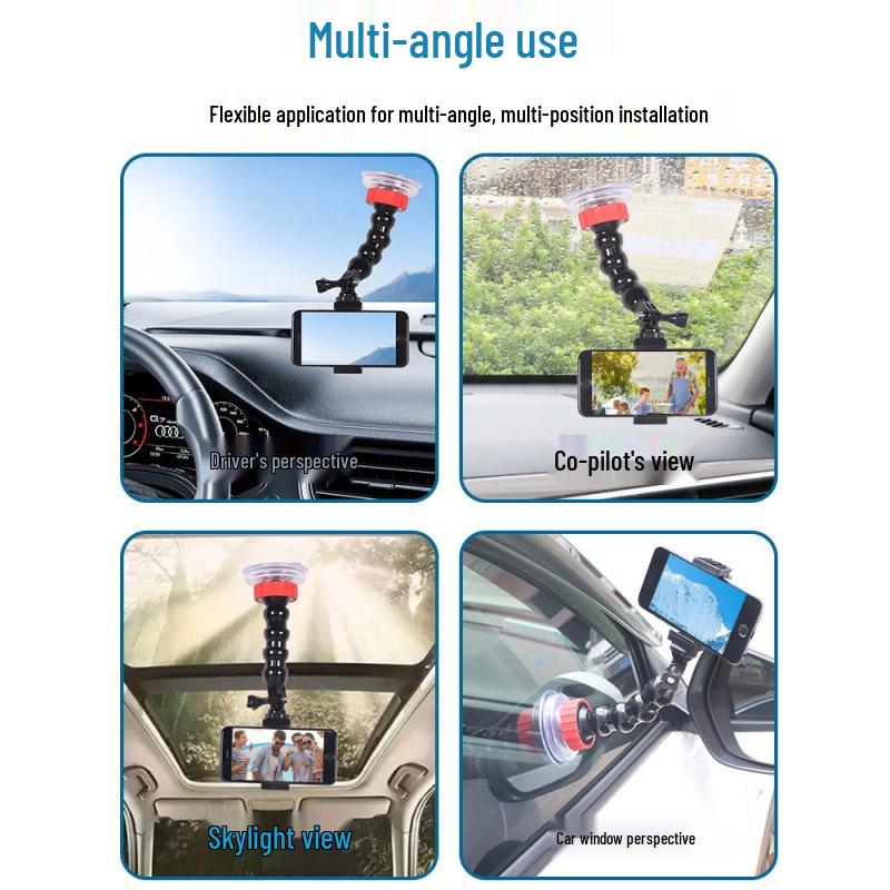 Anti-Shake Magnetic Car Phone Holder with Suction Cup for Sports Cars