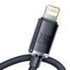 Cable for fast charging and data transfer USB Iphone Lightning 24A 2m black