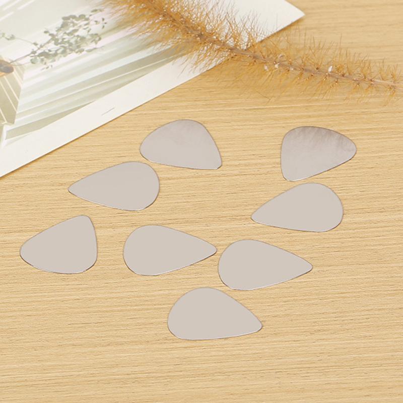 10/20PCS Guitar Plectrums Stainless Steel 0.3mm Thick Guitar Pick Shine Surface Metal Practice Prop for Guitar Bass Ukulele ZYF