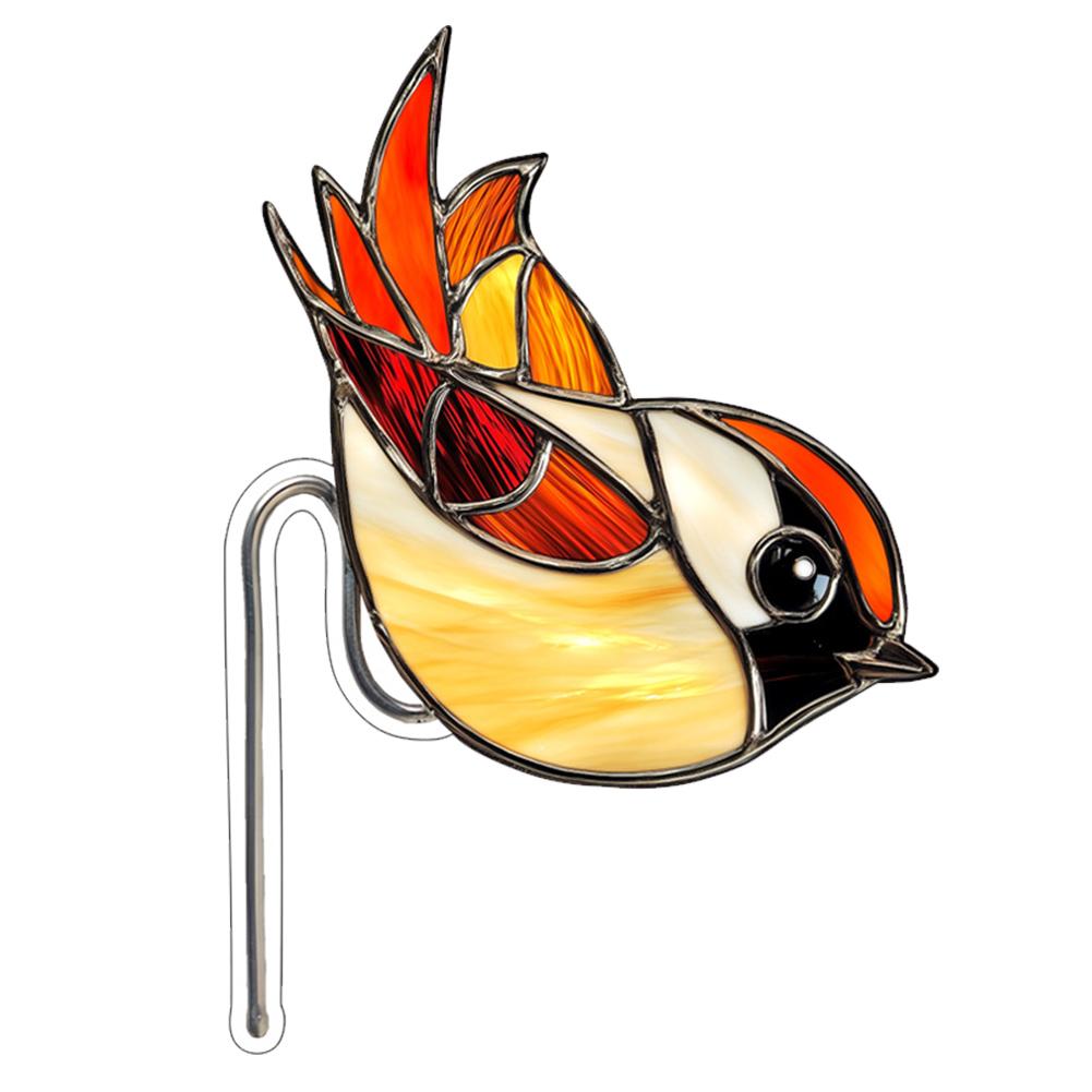 Potted Plant Insert Bird Planter Decoration Stained Glass Garden Decoration Crafts Acrylic Home Decor Dress Up
