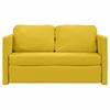 Vidaxl 2-in-1 Floor Sofa, Dark Yellow, 122X204X55 Cm, Velvet