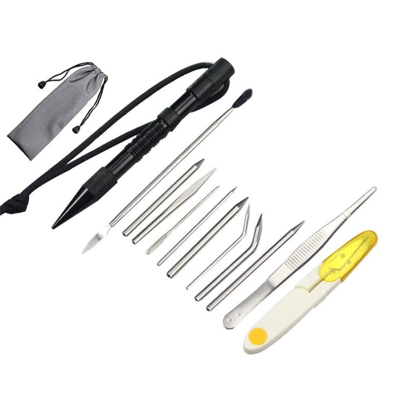 Stainless Steel Knotter Tool Set Paracord Lacing Stitching Needle Craft Maker for Leather and Paracord Crafting