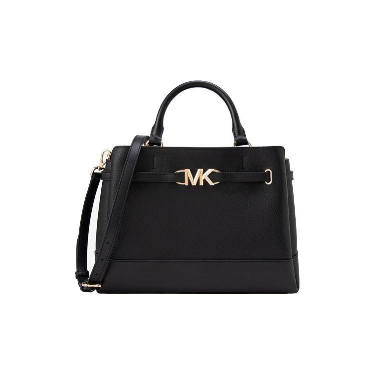 

Michael Kors Mk Reed Solid Color Commuter Business Leather Tote Bag Shopping Handbag Crossbody Bag Large Women tote bags Black 35S3G6RS3T-001 Basic Set (Bag+Dust Bag)
