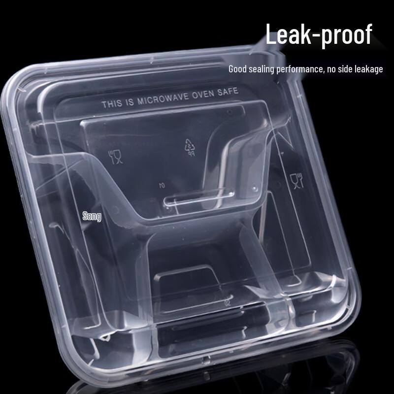 Disposable 4-Compartment Food Container Set (150-Pack)