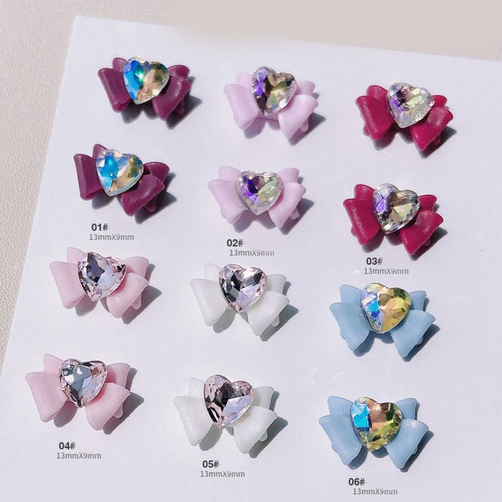 10Pcs 3D Nail Jewelry Luxury Resin Nail Art Rhinestones Shiny Crystals Diamond Gems for Nail Decors Rings Earrings DIY