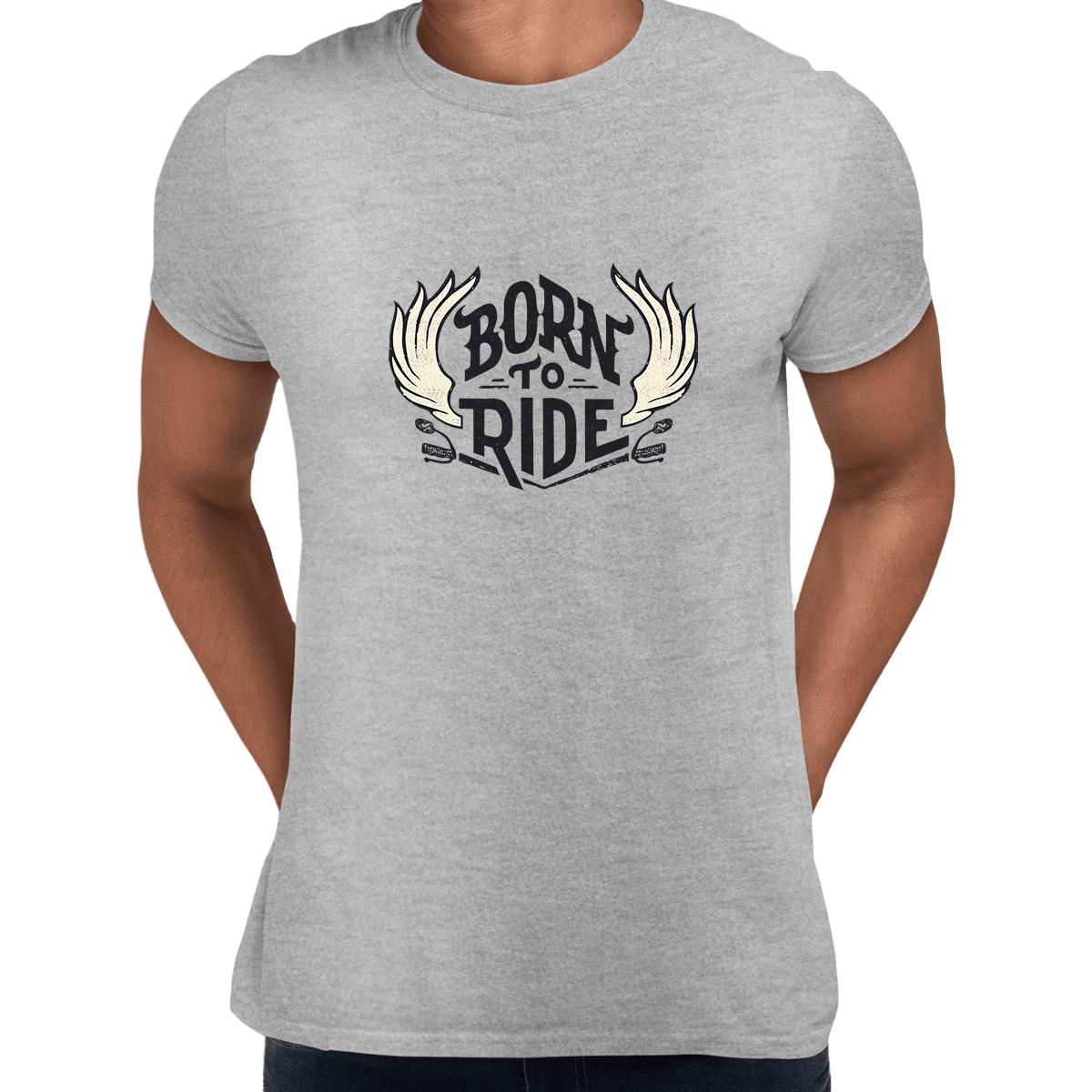 Born To Ride Biking T-shirt for Beard Minds Tops S серый 1760₽