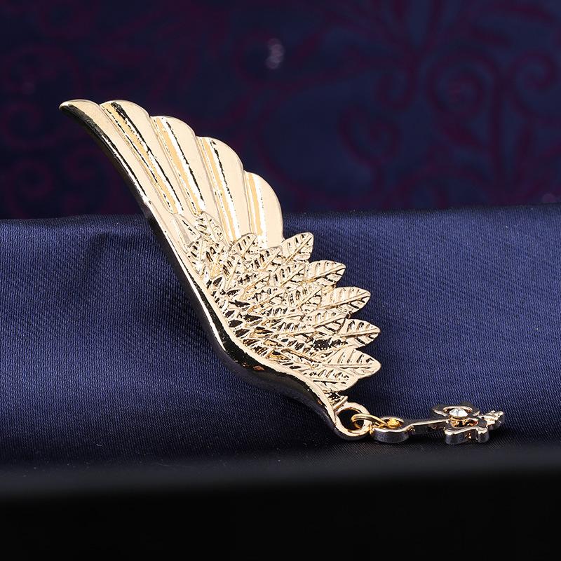 Retro Men'S Brooch Business Suit Shirt Simple Pendant Badge Collar Pin Collar Badge
