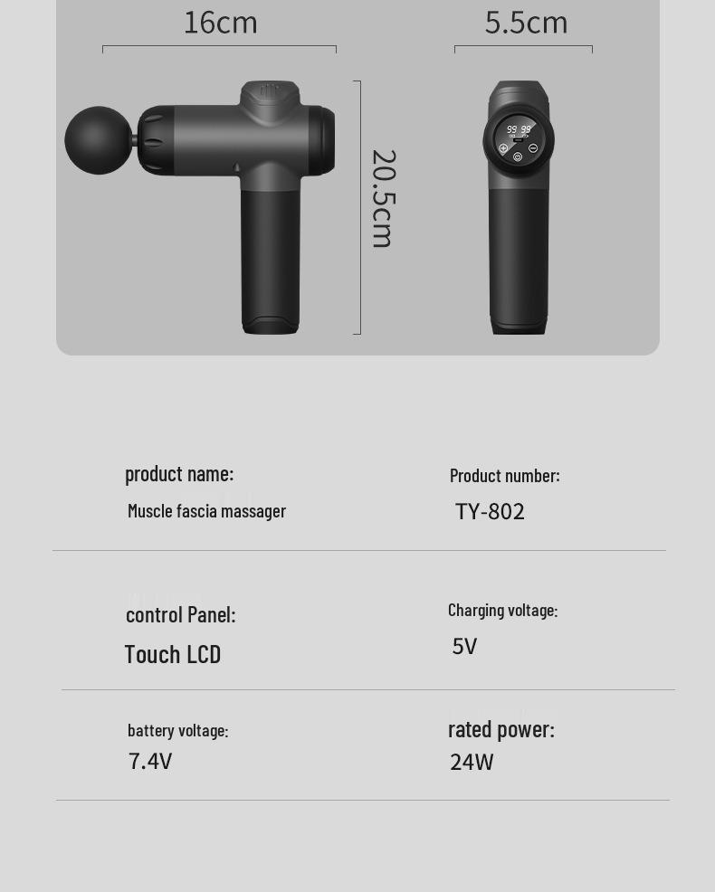 Rechargeable Electric Muscle Massager Gun for Sports Relaxation