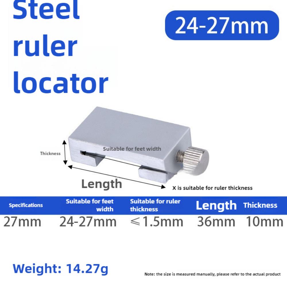 Stainless Steel Ruler Positioning Block 15/20/30/40cm Steel Ruler Scribing Limiter for Woodworking