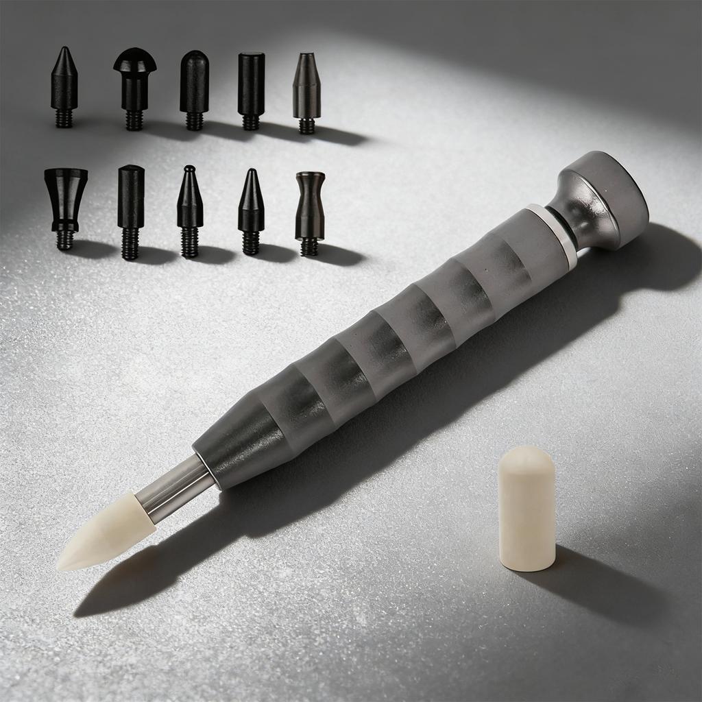 Car Dents Repair Tool Auto Restorative Pen with Replacement Heads Car Tap Down Body Panel Dents Removal Tool