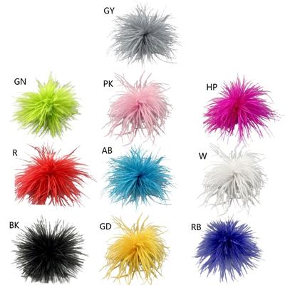Federbrosche Schalclip Broschen Anstecknadeln Kleideraccessoires Straußenfedermaterial Korsagennadel Federanstecknadeln