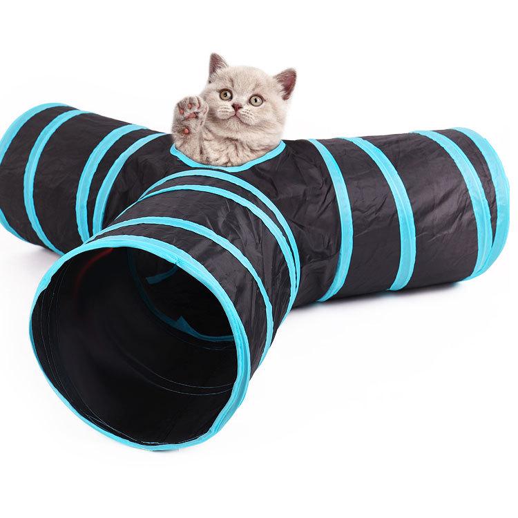 Three-Channel Rainbow Cat Tunnel: Foldable, Fun, and Durable Crawling Tube