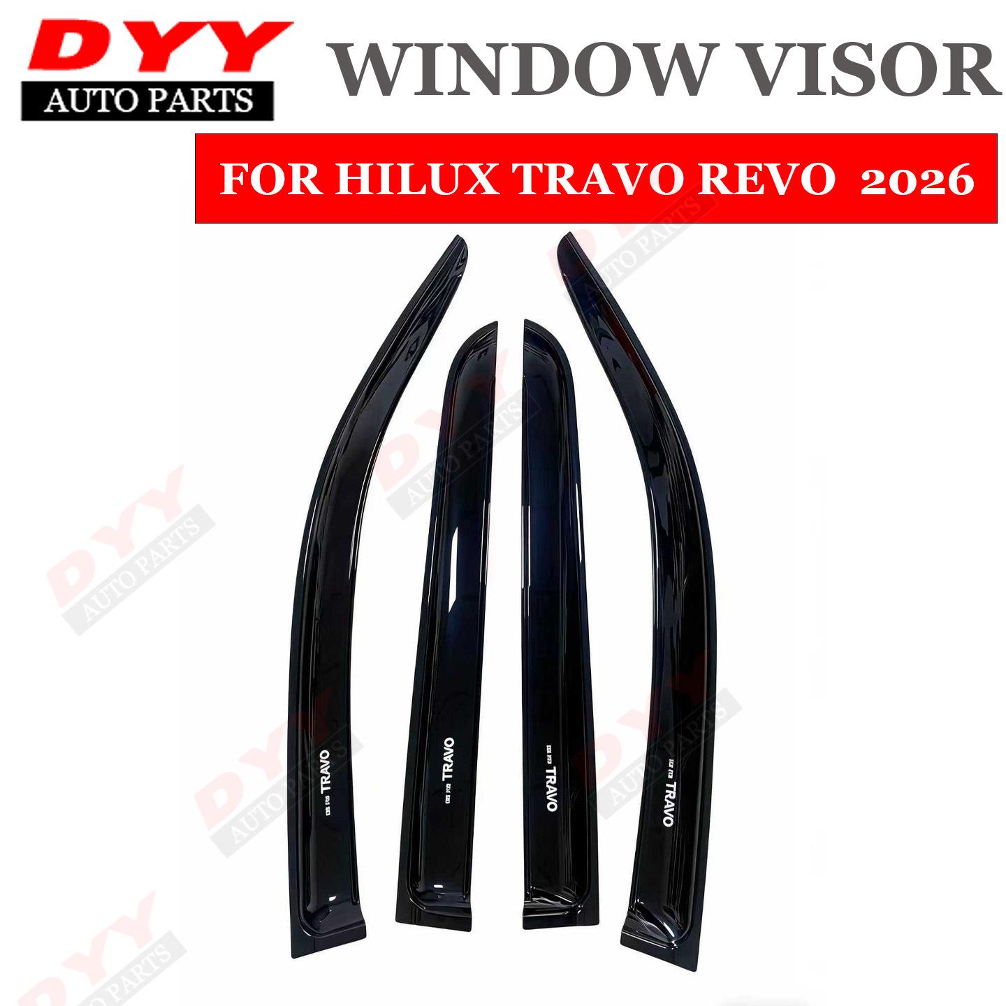 

Hilux TRAVO Rain Guards: Window Shields for Hilux Revo - Protects from Sun and Rain