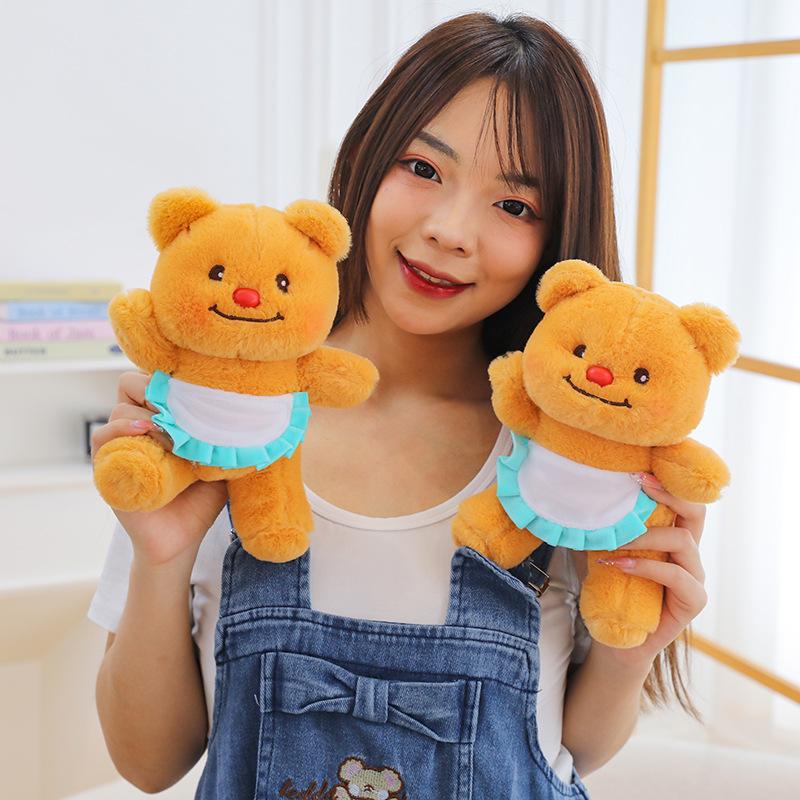 Butter Bear Plush Toy with Magnet Refrigerator Magnet Little Doll Valentine's Day Gift