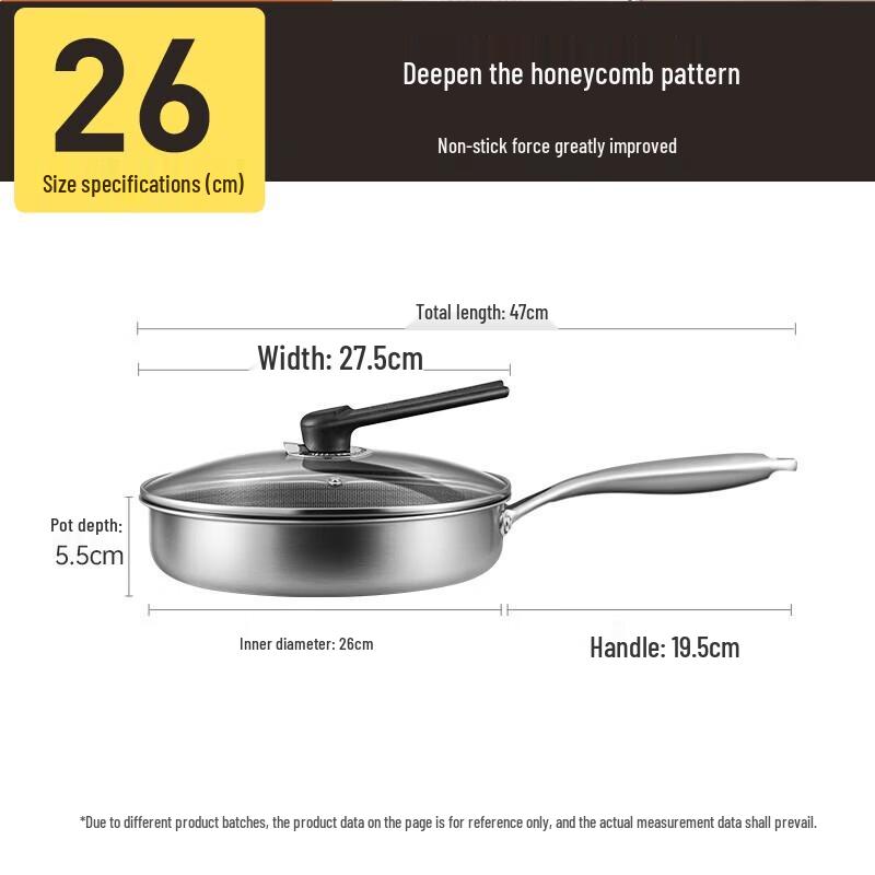 Cooker King 26cm Non-stick Stainless Steel Frying Pan