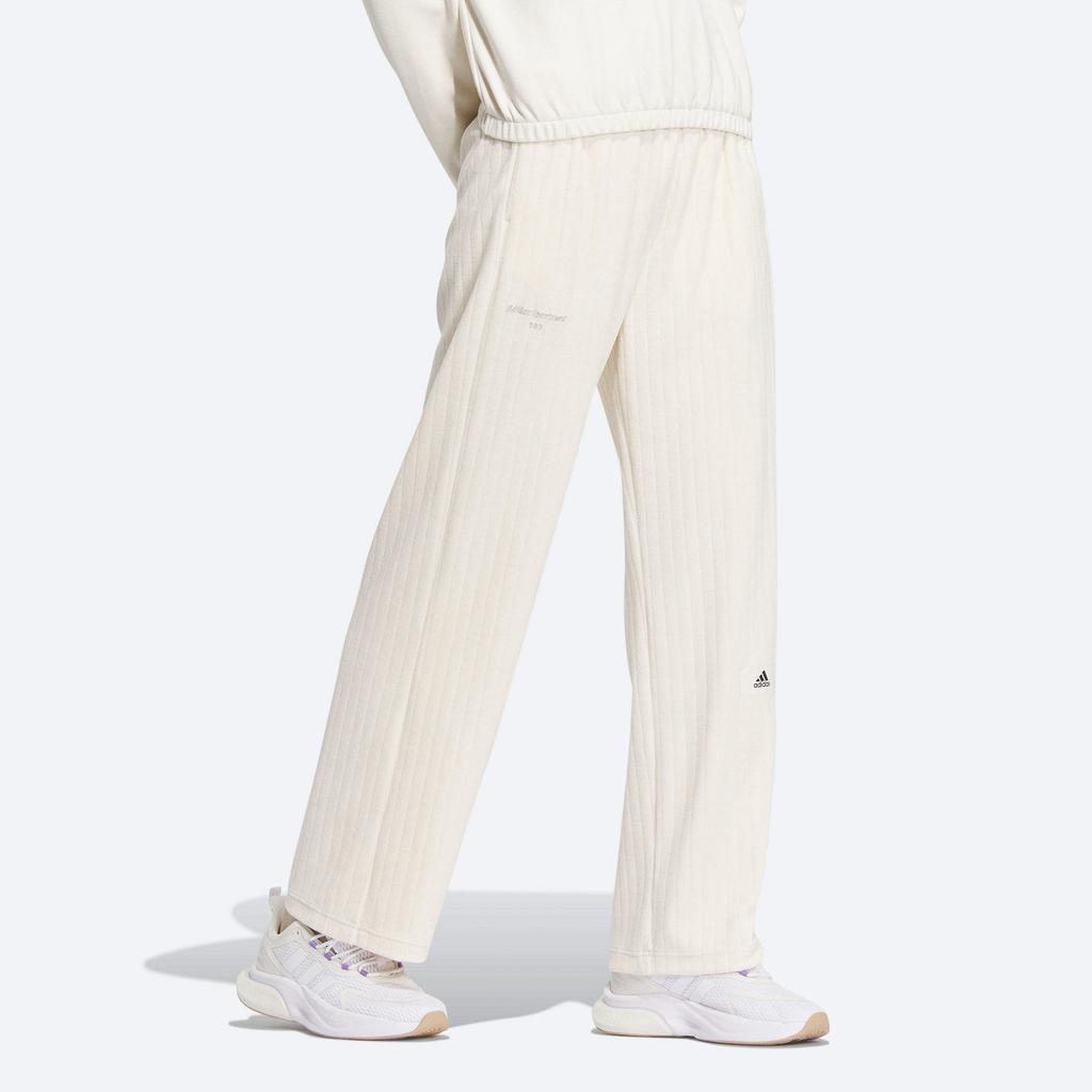 Adidas Lounge Knit Track Pants With Plain Logo Women Bottoms White IP0746