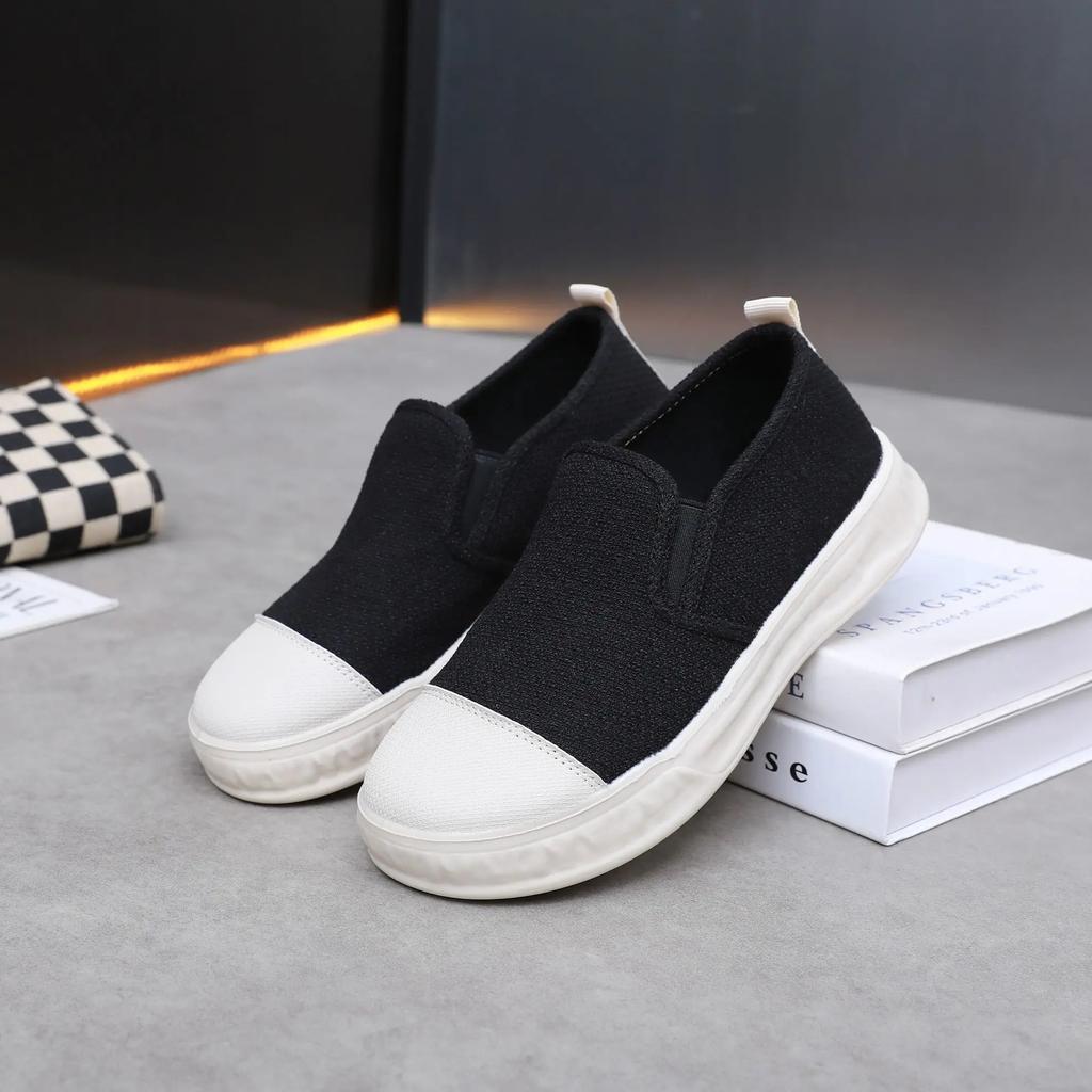 High on Platform Canvas Shoes for Women Original Offer Comfortable and Elegant Cotton Cheap Trends 2025 Deals New Woman Footwear
