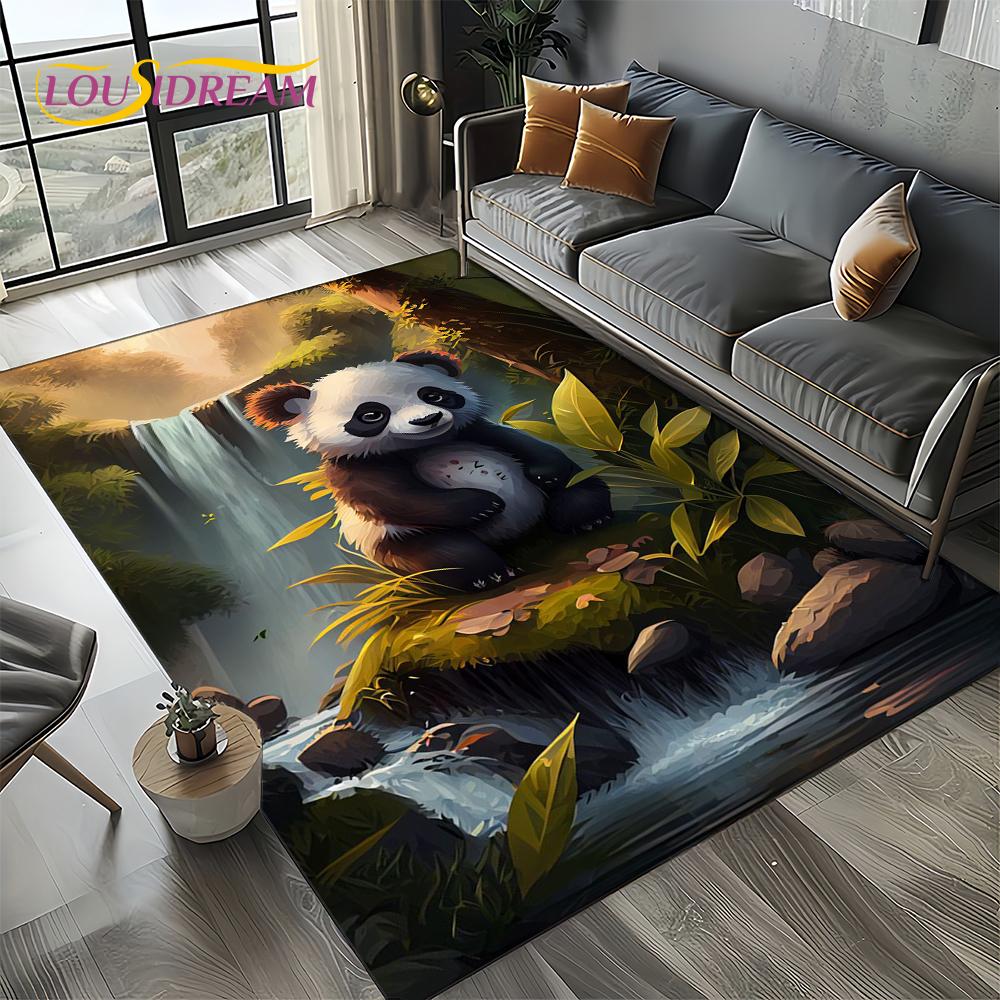 3D Dream Animal Cartoon Panda Cute Carpet Rug for Living Room Bedroom Home Sofa Decoration,Kid Area Rug Non-slip Floor Mat Gift