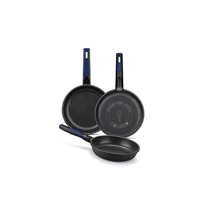 Bra advanced set de poêles, aluminium et bakélite, noir, 18 cm, lot de 3