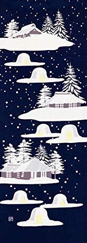 

Dyeing Anbo Hand Towel Kamakura Navy Blue Authentic Dyed 100% Cotton Tokuoka Made in Japan 35cm x 100cm