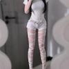Punk Hollow Fishnet Stockings for Women Spider Web Torn Strap Holes Tights Girls Lolita Ragged Pantyhose Party Socks Pantyhose