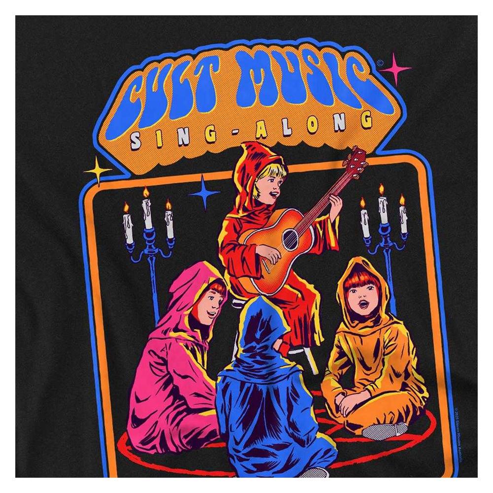 Steven Rhodes Unisex Adult Cult Music Sing-Along Long-Sleeved T-Shirt