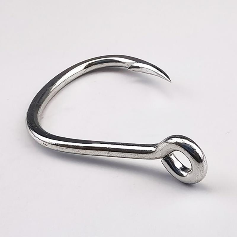 10Pcs Sets Tin-Plated Anti-Rust Jig Hooks with Eyelets High Carbon Steel Deep Sea Fishing Hooks