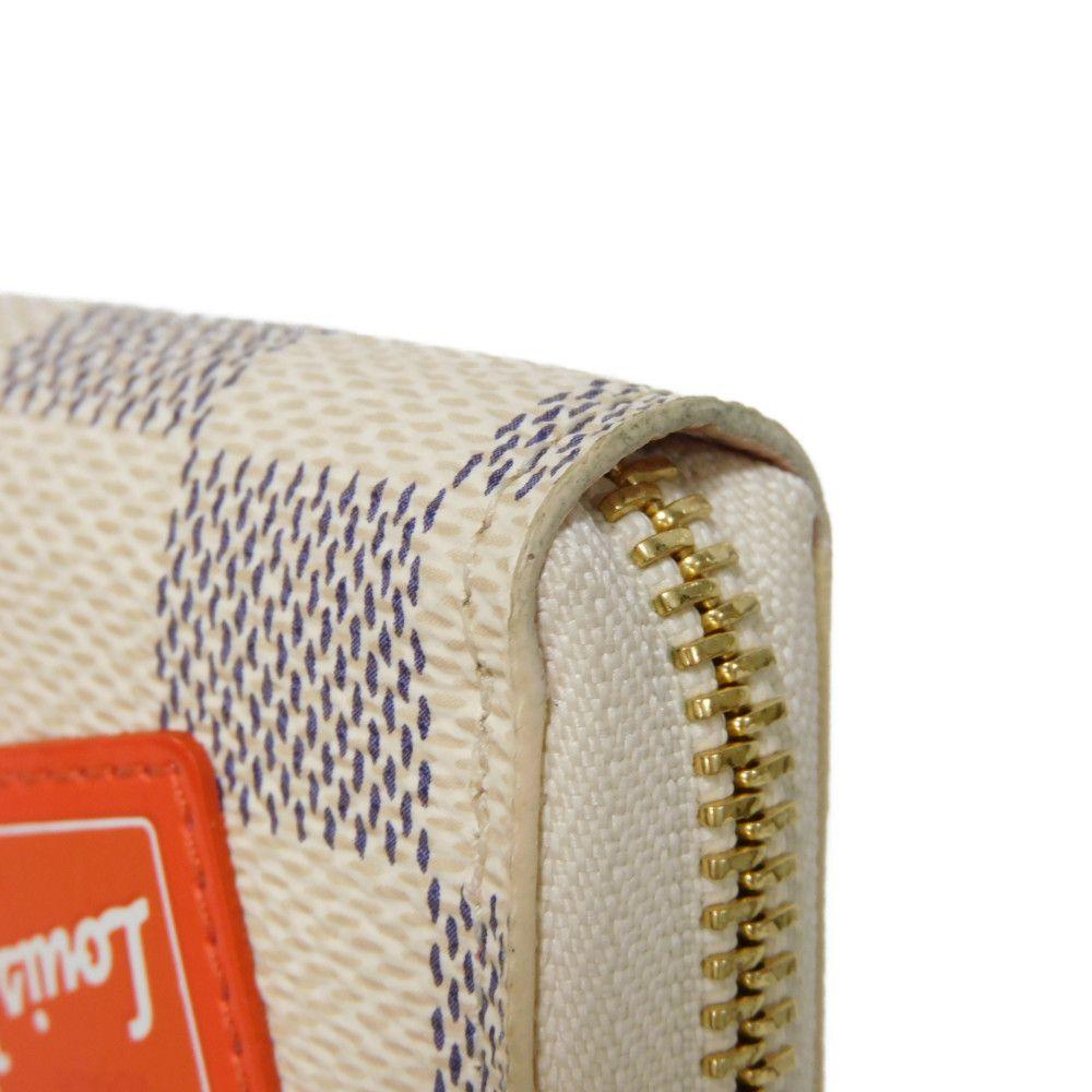 Used 12564 Portefeiulle Clemence N60109 7940 LV logo trompe l'oeil Damier As summer trunk Rose Ballerine Ladies from