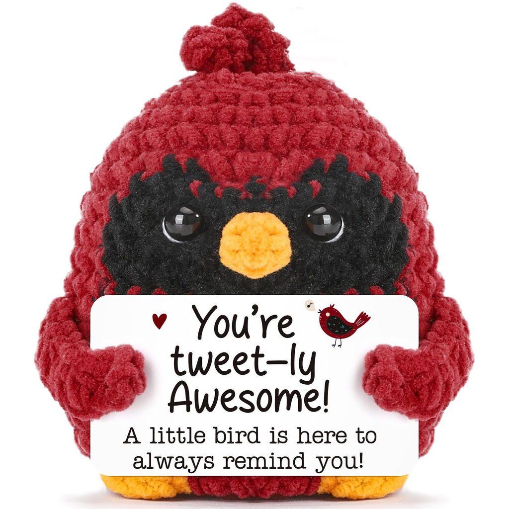 

Птица Позитивные Вязаные Животные Кукла С Открыткой Настольное Украшение Эмоциональная Поддержка Ручная Работа Вязаная Игрушка Для Поднятия Настроения