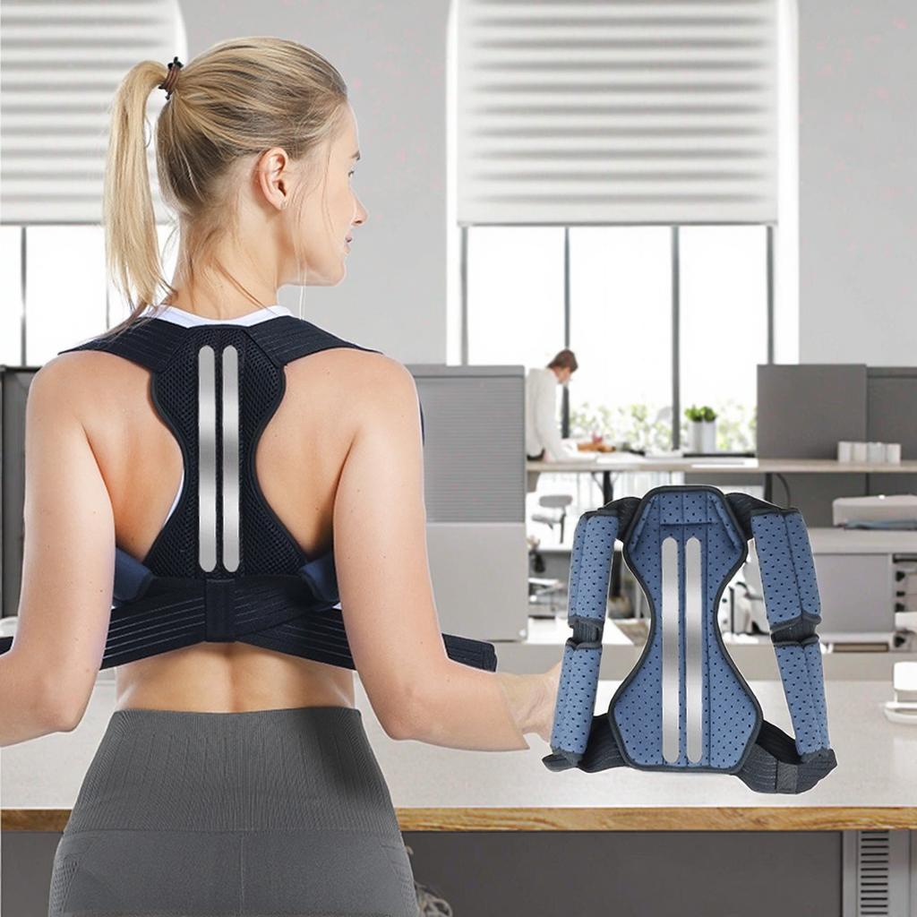 Adjustable Invisible Breathable Lightweight Eco-Friendly Soft Elastic Back Posture Correction Back Brace Fixation Protection
