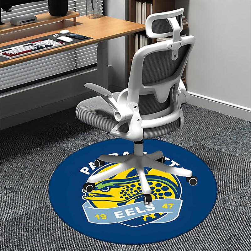 

Parramatta Eels,Rugby League Team Chair mat Round Rug Office carpet, Machine Washable, Non slip, Suitable for Living Rooms, Bedrooms 80cm
