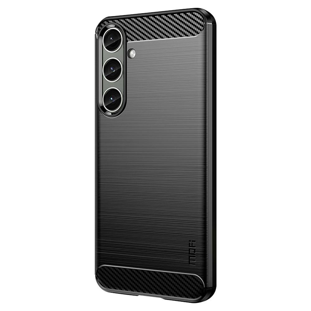 

MOFI JK TPU Series-1 For Samsung Galaxy S24+ Slim-Fit TPU Case Carbon Fiber Texture Phone Cover Black