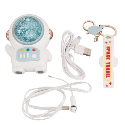 Astronaut Portable Fan Mini USB Charging Handheld Leafless Portable Neck Hanging Fan for Working